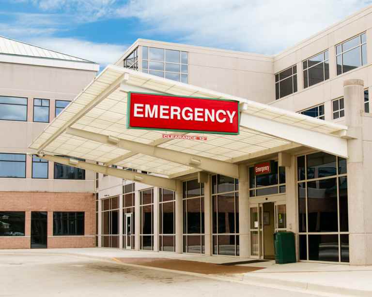 Hospital Emergency Room Door