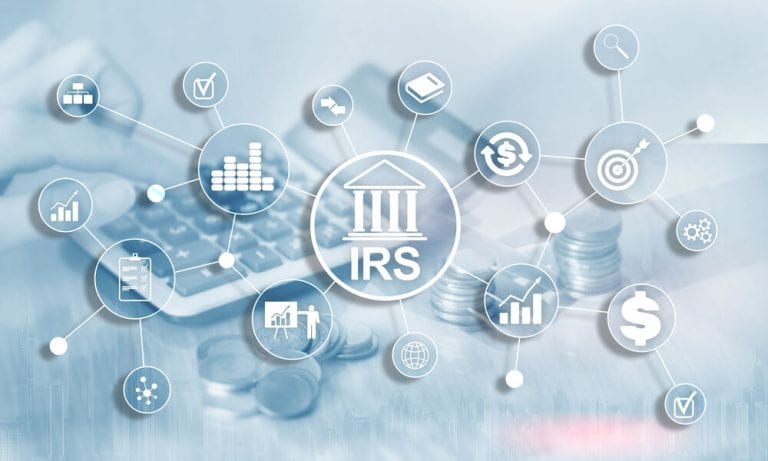 IRS Bubble chart with business icons